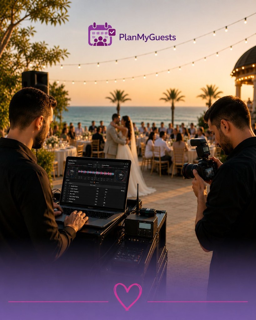 צלם ודיג'יי באירוע חתונה — ספקי PlanMyGuests